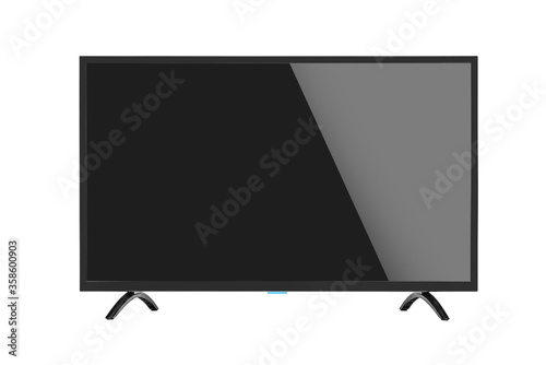 Computer display or lcd tv isolated on white background.
