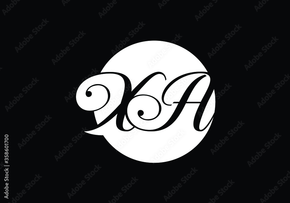 Fototapeta premium Initial Monogram Letter X A Logo Design Vector Template. X A Letter Logo Design