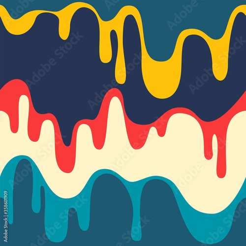 Seamless colorful pattern with paint or liquid