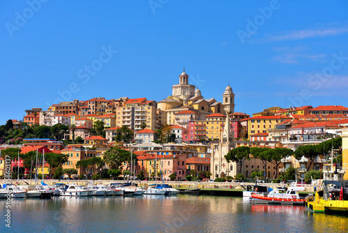 Quadro su tela panorama of Porto Maurizio Liguria Italy