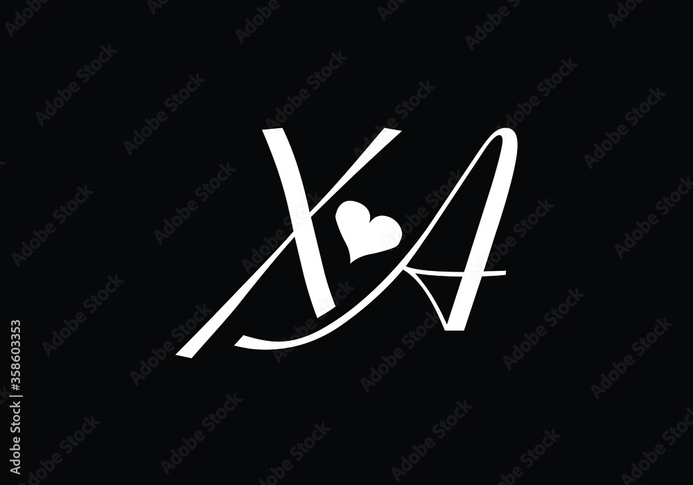 Initial Monogram Letter X A Logo Design Vector Template. X A Letter Logo Design Initial Monogram Letter X A Logo Design Vector Template. X A Letter Logo Design