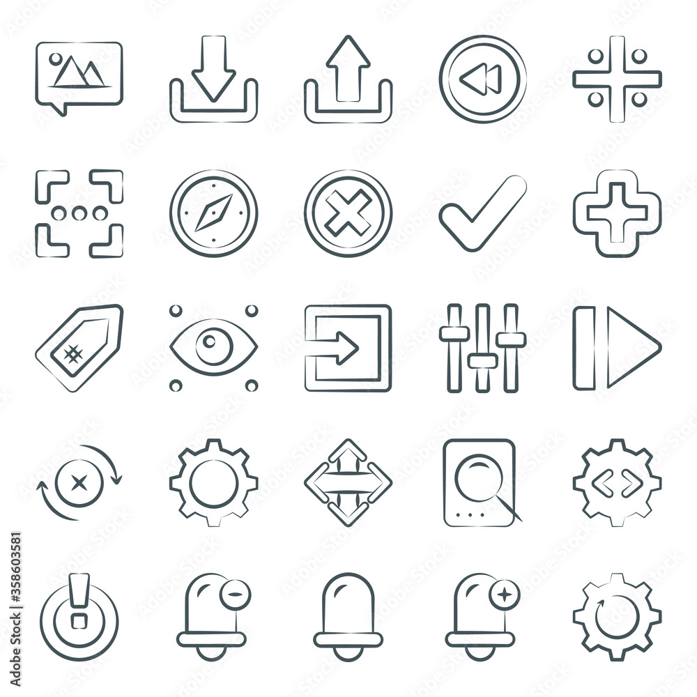 User Interface Customize Options Line Vectors Pack
User Interface Customize Options Line Vectors Pack