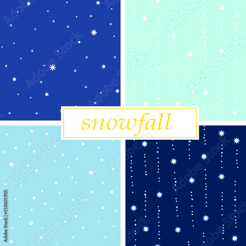 Collection of patterns with various simple snowflakes.