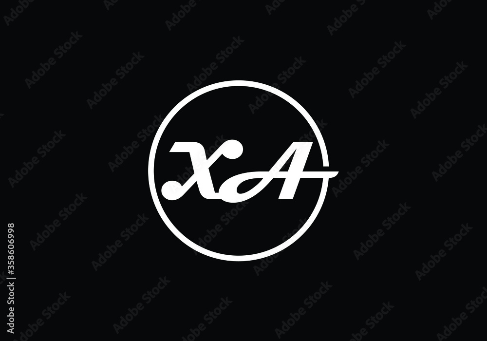 Initial Monogram Letter X A Logo Design Vector Template. X A Letter Logo Design Initial Monogram Letter X A Logo Design Vector Template. X A Letter Logo Design