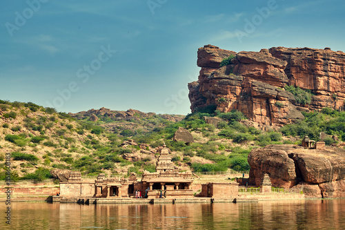 Canvas Print Bhutanatha Temples in Badami, Karnataka, India