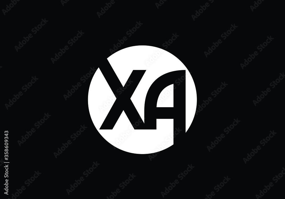 Initial Monogram Letter X A Logo Design Vector Template. X A Letter Logo Design