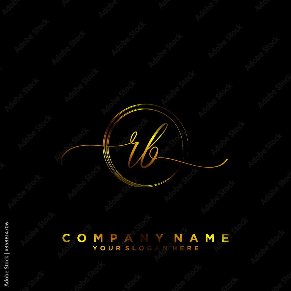 RB Initial handwriting logo vector
RB Initial handwriting logo vector