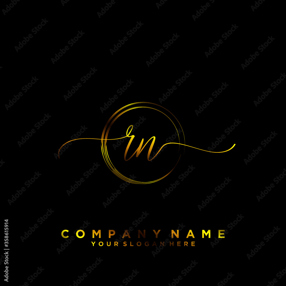 RN Initial handwriting logo vector
RN Initial handwriting logo vector