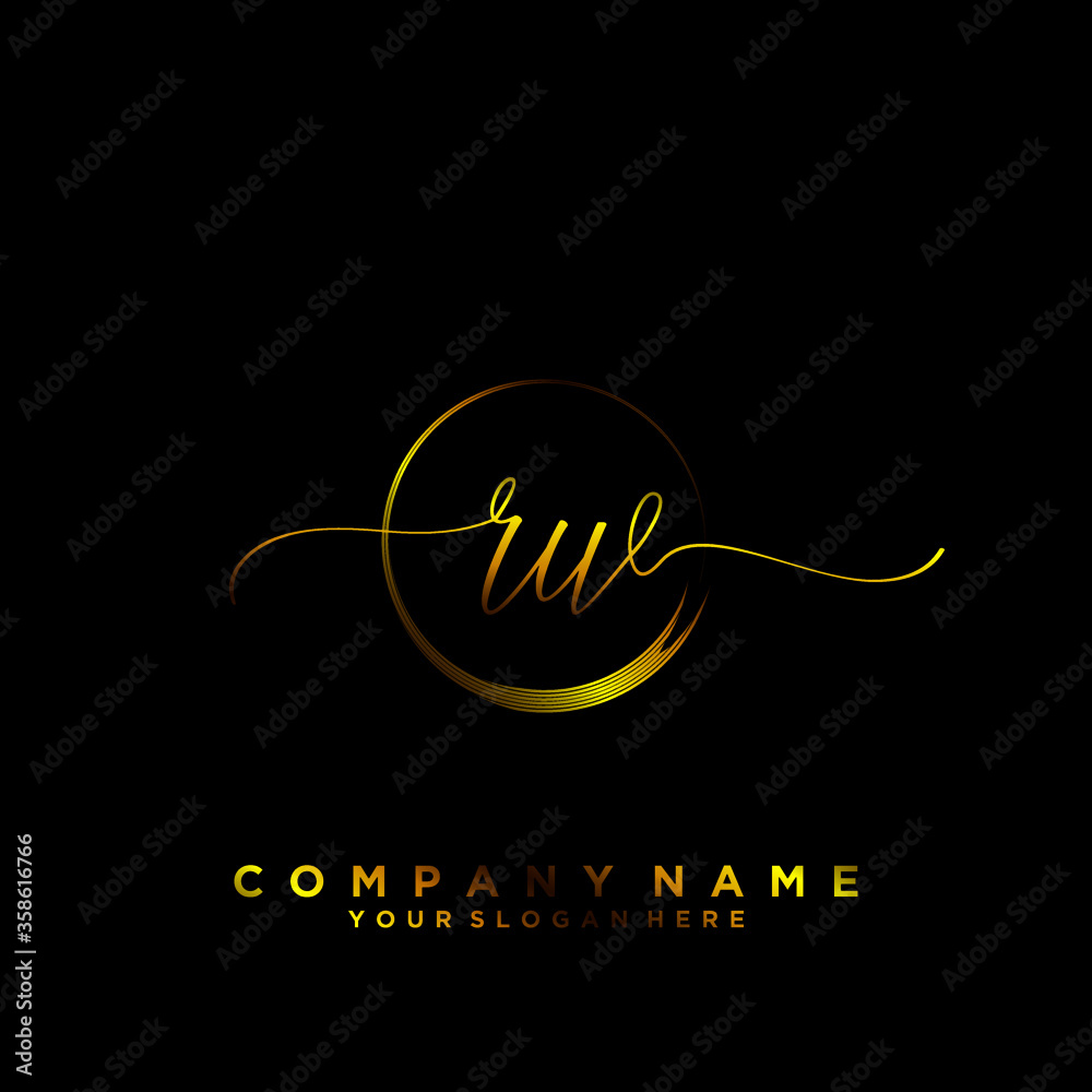 RW Initial handwriting logo vector
RW Initial handwriting logo vector