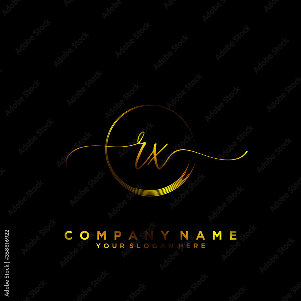 RX Initial handwriting logo vector
RX Initial handwriting logo vector