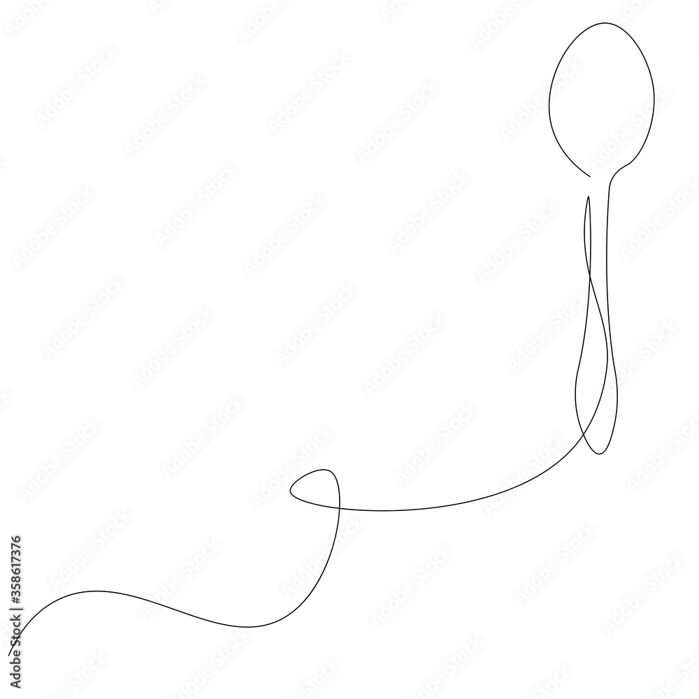 Obraz premium Spoon silhouette background, vector illustration 