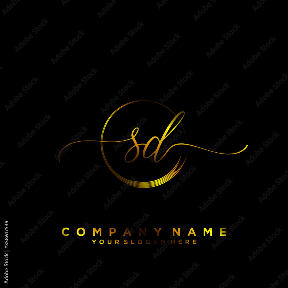 SD Initial handwriting logo vector
SD Initial handwriting logo vector