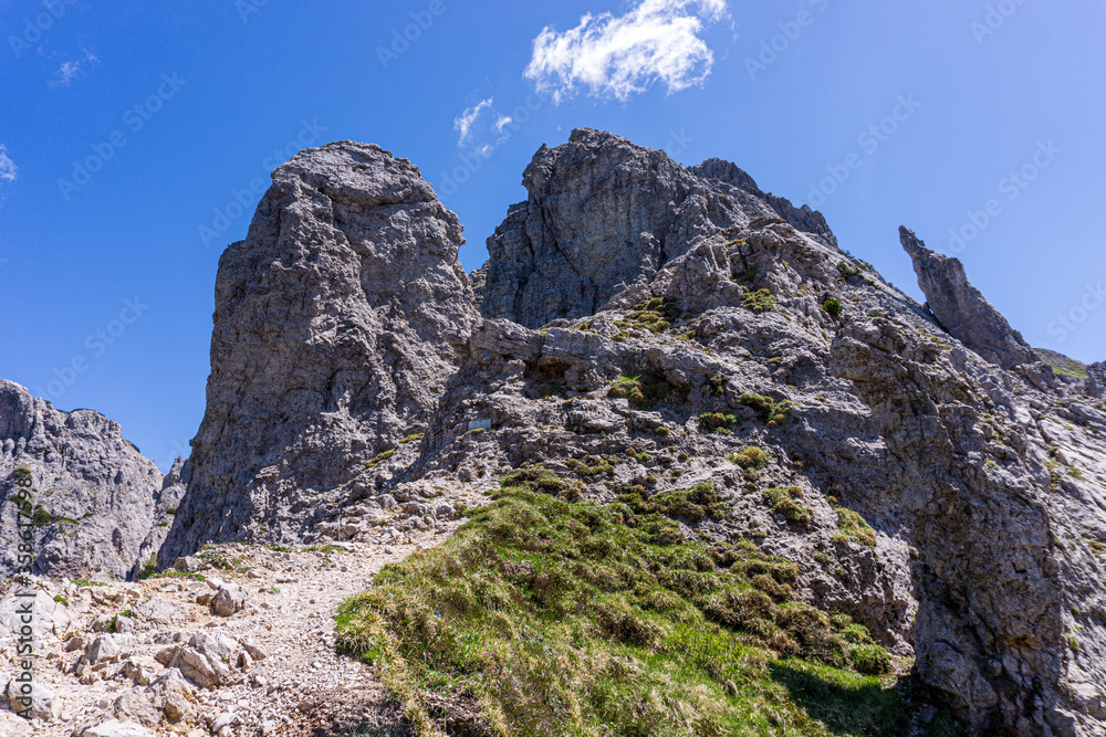 Alpine landscape hiking on the grigne group, one of the most beautiful and famous peaks in Lombardy, Italy - May 2020. Alpine landscape hiking on the grigne group, one of the most beautiful and famous peaks in Lombardy, Italy - May 2020.