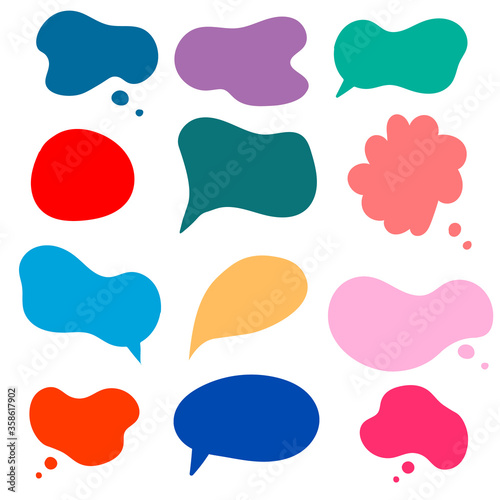 Empty speech bubble. Online chat clouds vector isolated on white background. Infographic elements for your design. Stock Vector Illustration 