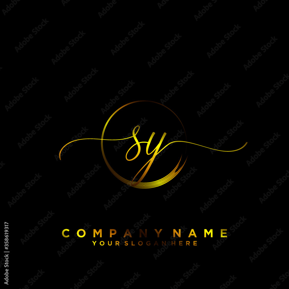 SY Initial handwriting logo vector
SY Initial handwriting logo vector