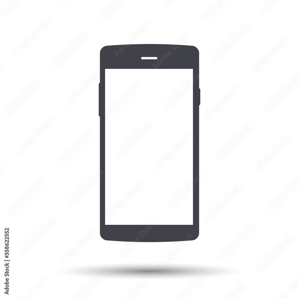 Line icon of mobile phone with isolated on white. Vector EPS10 Line icon of mobile phone with isolated on white. Vector EPS10
