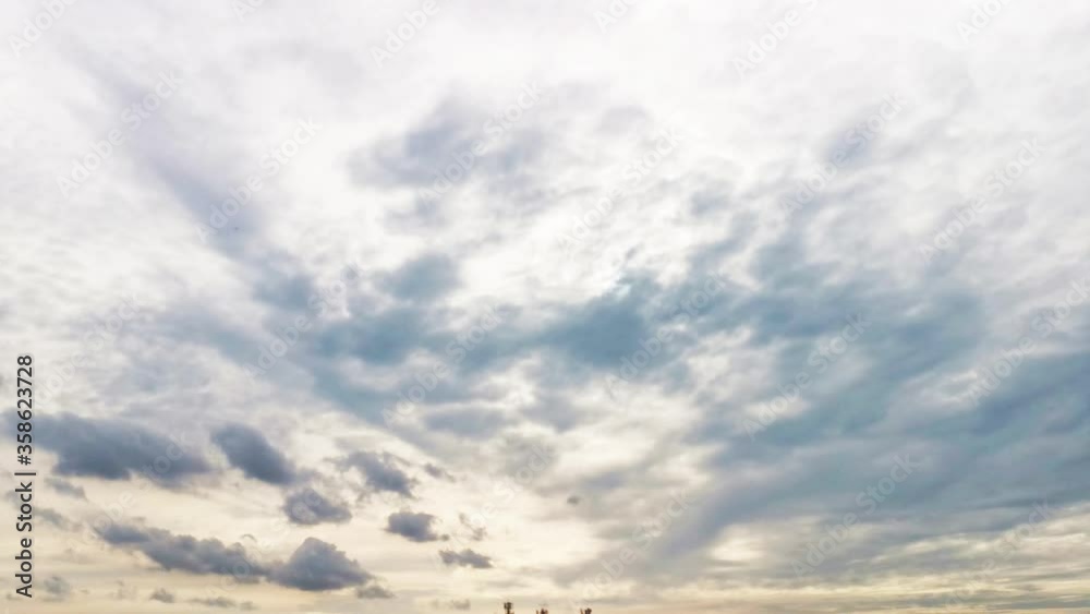Blurred sky with white clouds on day time (time lapse) Blurred sky with white clouds on day time (time lapse)