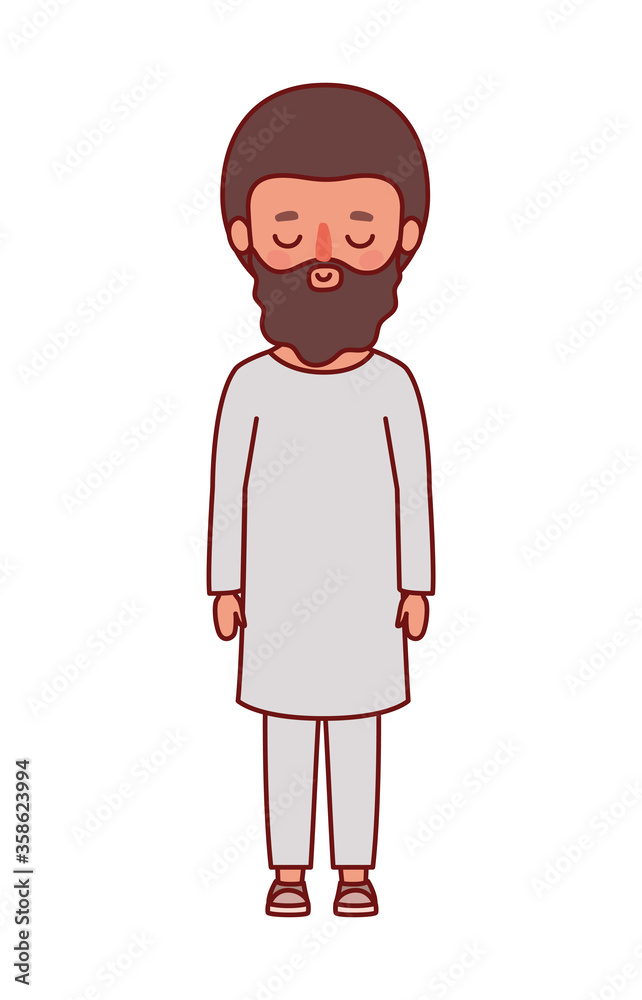 Avatar man cartoon with beard and brown hair design, Boy male person people human social media and portrait theme Vector illustration Avatar man cartoon with beard and brown hair design, Boy male person people human social media and portrait theme Vector illustration