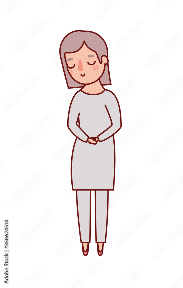 Avatar woman cartoon with brown hair design, Girl female person people human and social media theme Vector illustration Avatar woman cartoon with brown hair design, Girl female person people human and social media theme Vector illustration