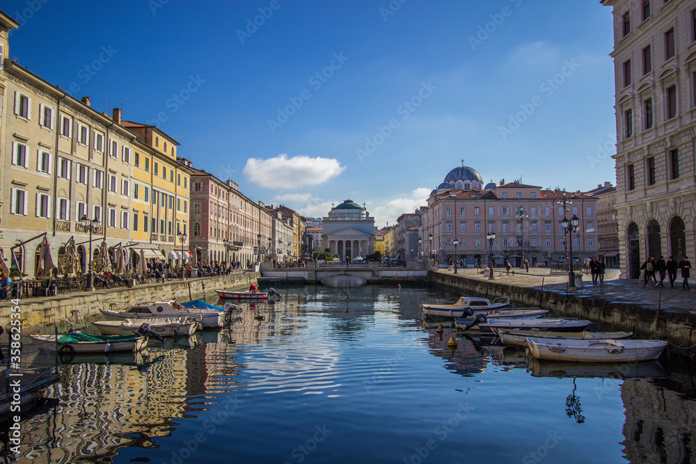 View Of Ponte Rosso In Trieste, Italy