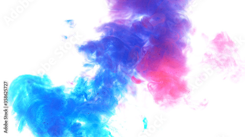 Abstract background of colored liquid, close-up.