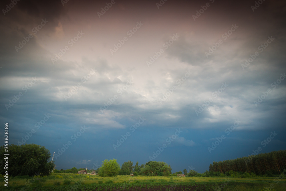 Obraz premium rural summer landscape in the Russian Federation