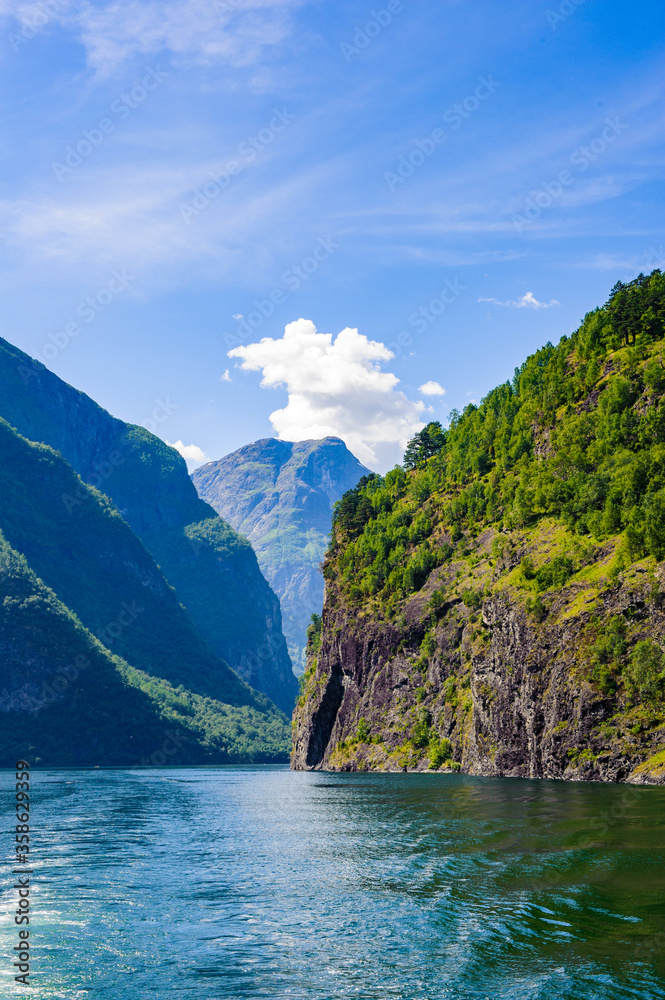 It's Amazing view of the branch of Sognefjord, Norway