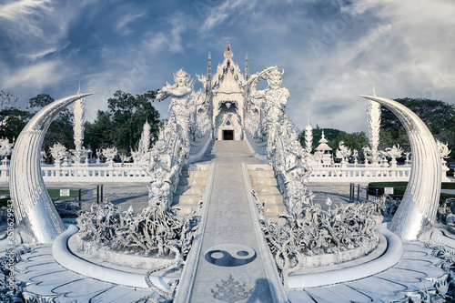 Wat Rong Khun (White Temple) in Chiang Rai, Thailand photo