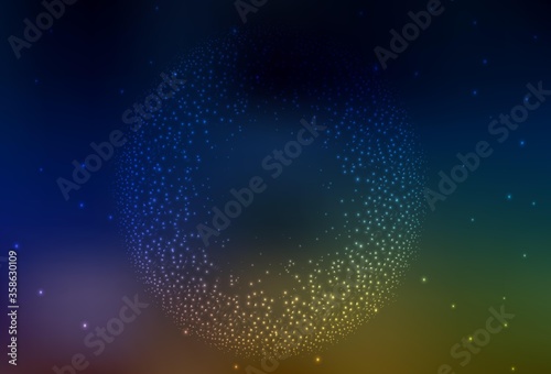 Dark Multicolor vector background with astronomical stars. Shining illustration with sky stars on abstract template. Pattern for astronomy websites.