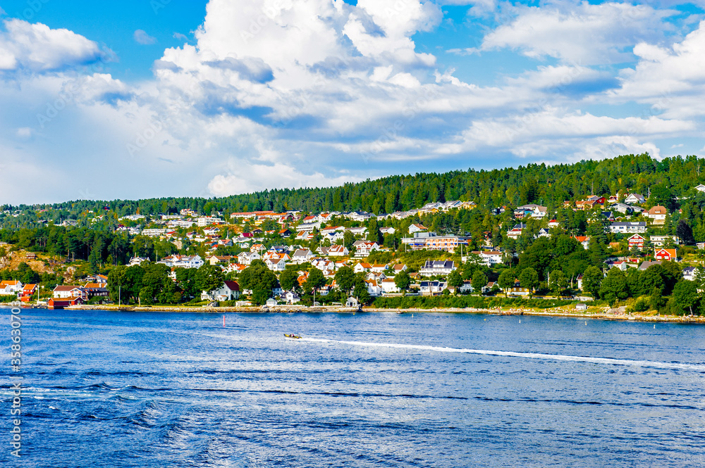 It's Panorama of the Norwegian village of the Olsofjord, Norway