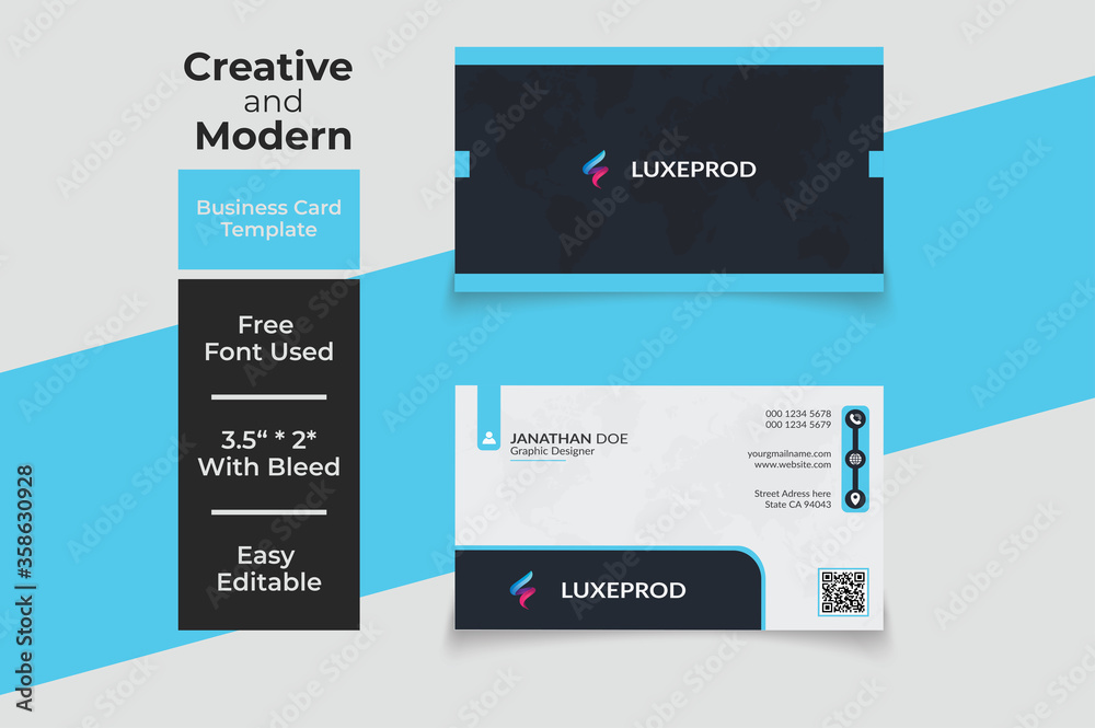 Corporate modern business card design