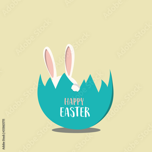 Happy Easter. Easter Bunny. Cute Easter vector illustration. Free Download Happy Easter. Easter Bunny. Cute Easter vector illustration. - GFXLoad