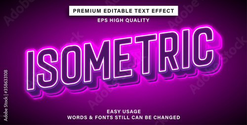 Text effect isometric