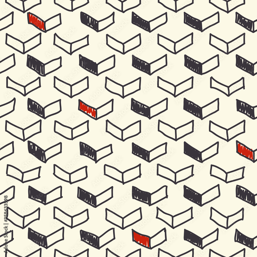 Seamless abstract hand drawn pattern. Chevron pattern in doodle on texture background can be used for ceramic tile, wallpaper, linoleum, textile, wrapping paper, web page background. Vector Seamless abstract hand drawn pattern. Chevron pattern in doodle on texture background can be used for ceramic tile, wallpaper, linoleum, textile, wrapping paper, web page background. Vector