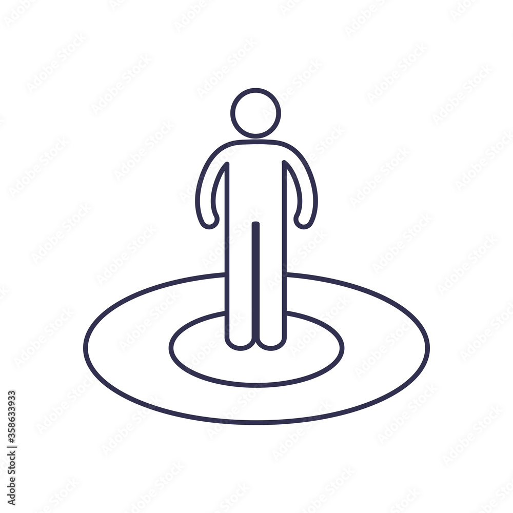 Isolated avatar line style icon vector design Isolated avatar line style icon vector design