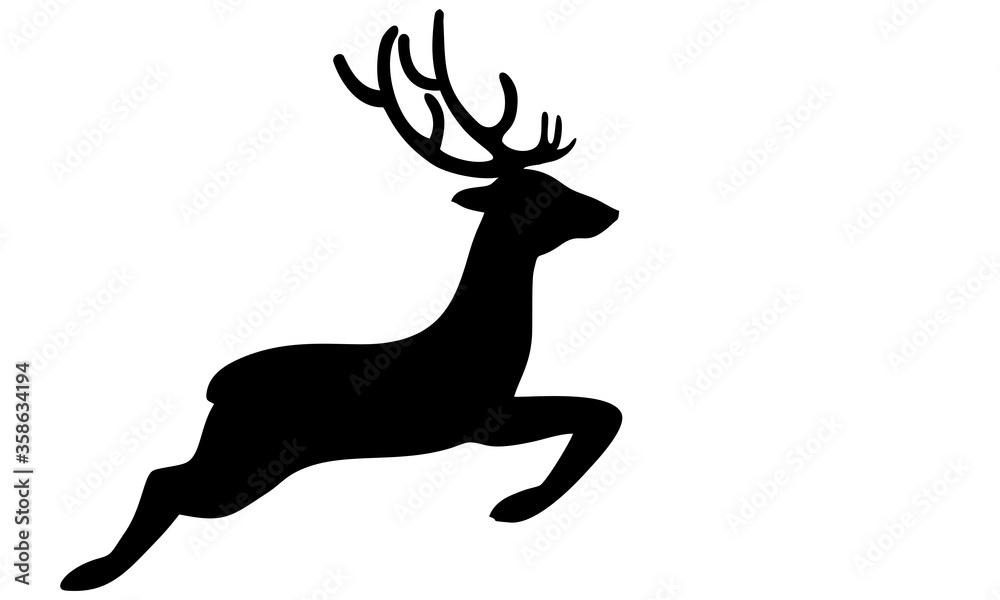 deer silhouette vector illustration deer silhouette vector illustration