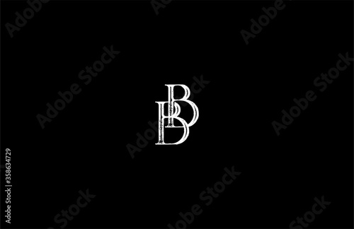BB Letter Vintage Distressed Logo Design