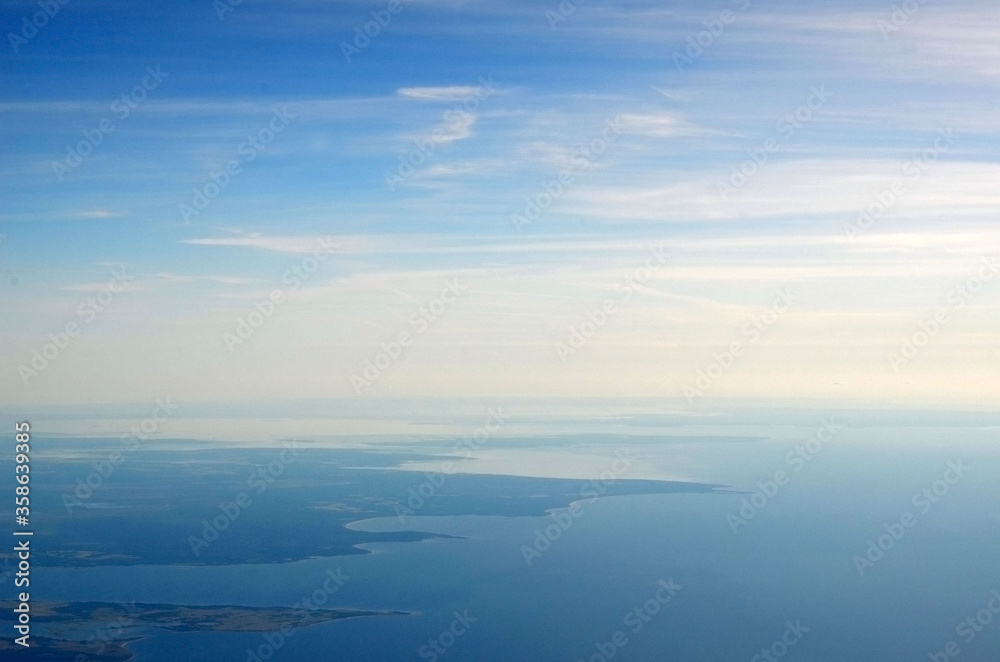 View from the airliner of Tallinn - Oslo