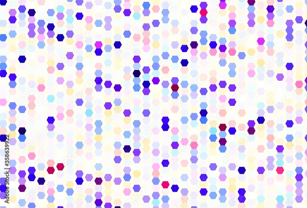 Light Blue, Yellow vector backdrop with hexagons. Light Blue, Yellow vector backdrop with hexagons.