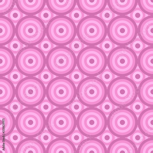 Seamless polka dots and circles pattern, abstract geo, geometric background, monotone screen print texture, seamless fabric print