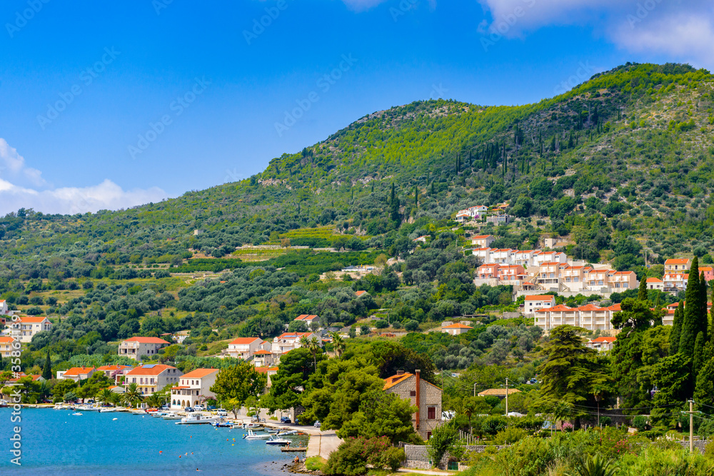 It's Beautiful landscape of Croatia, mountains and Adriatic Sea
