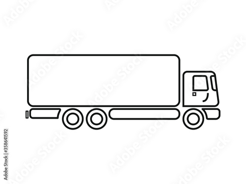 Camion de carga, trailer, transporte 