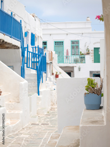 Traditional Aegean Greek village chora in Folegandros