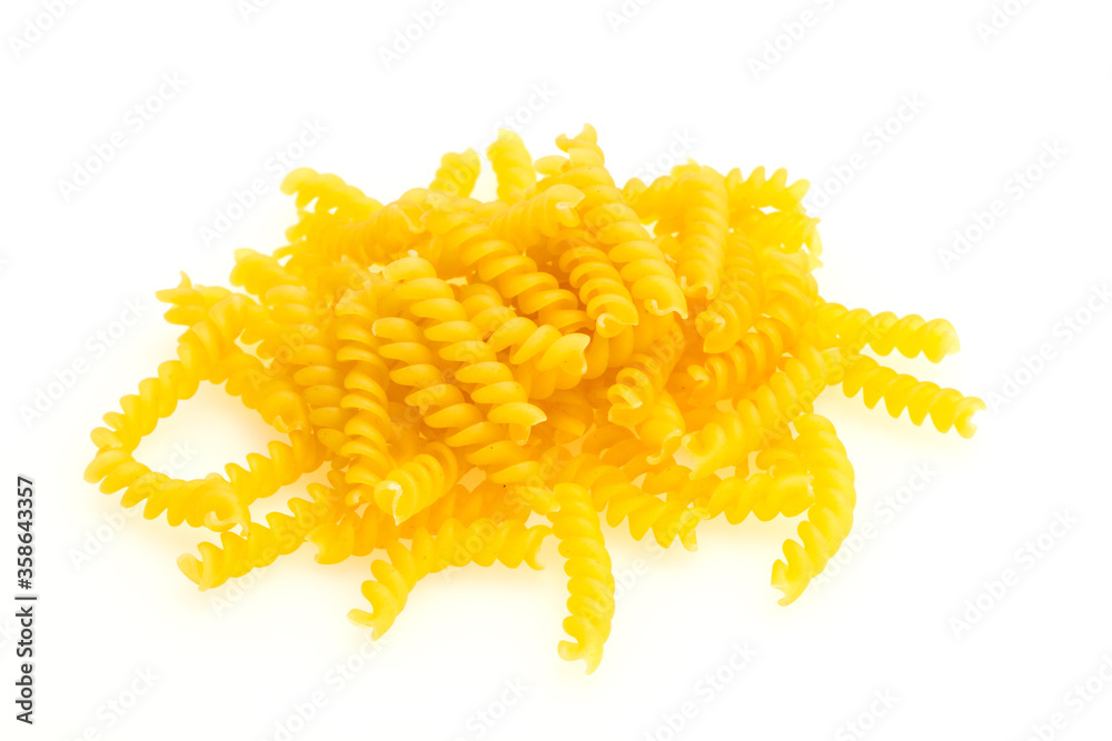 Raw Raw fusilly Italian pasta Raw Raw fusilly Italian pasta