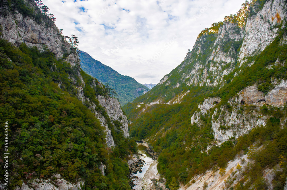 It's River Tara among the mountains in Montengro It's River Tara among the mountains in Montengro