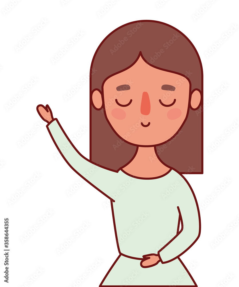 Avatar woman cartoon with brown hair design, Girl female person people human and social media theme Vector illustration Avatar woman cartoon with brown hair design, Girl female person people human and social media theme Vector illustration