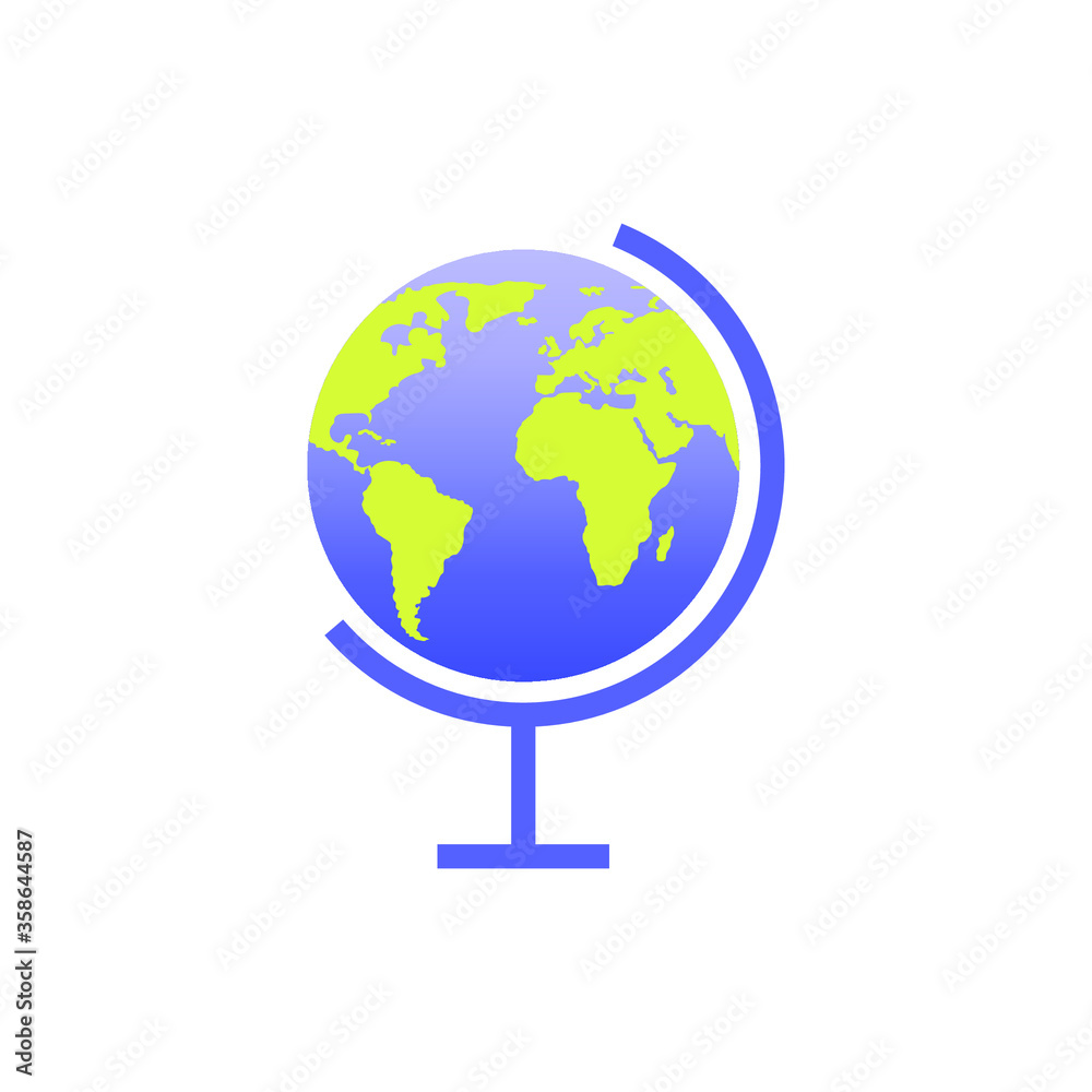 Flat planet earth icon. Vector illustration for web banner, web and mobile, infographics. Vector illustration eps 10 Flat planet earth icon. Vector illustration for web banner, web and mobile, infographics. Vector illustration eps 10
