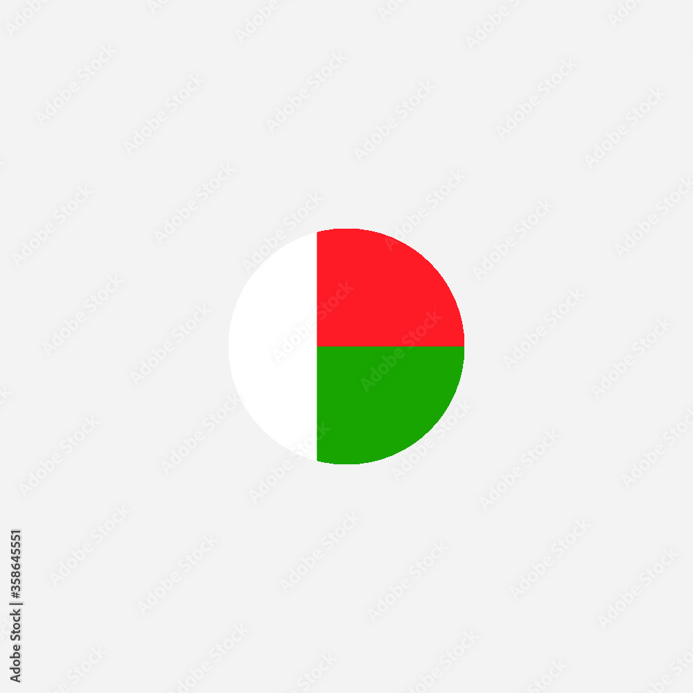 madagascar circle flag vector madagascar circle flag vector