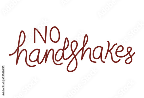 no handshakes text design of Happiness positivity and covid 19 virus theme Vector illustration