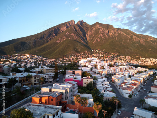 Panoramic view of an emblematic mountain in Monterrey photo